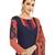 Navy-blue embroidered jacquard salwar