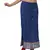 Blue Cotton Crinkled Long Skirt
