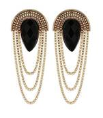 Black cubic zirconia earrings