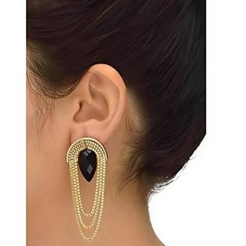 Black cubic zirconia earrings 3