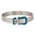 Belt Buckle Rhodium Neon Blue 316L Surgical Stainless Steel Openable Kada Bangle Men