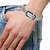 Belt Buckle Rhodium Neon Blue 316L Surgical Stainless Steel Openable Kada Bangle Men