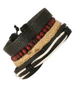 Multi Strand 100% Genuine Handcrafted Leather Wrist Band Casul Bracelet Boys Men