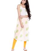 White  cotton long kurtis