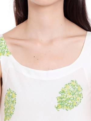 White  cotton long kurtis 5