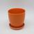 Gaia Orange Ceramic Pot Planter in Large Size