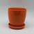 Gaia Orange Ceramic Pot Planter in Large Size