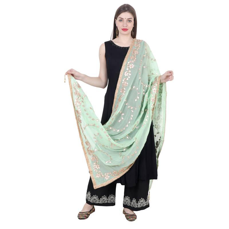 Turquoise Gota Jaal Dupatta