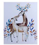 Love Pair Deer Canvas Wall Painting