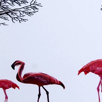 Swans In Ice Natural Canvas Painting 2