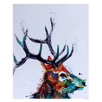 Sharp Horn Stag Canvas Painting 1