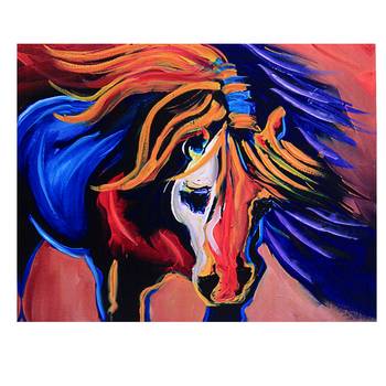 Multicolor Deep Shades Horse Canvas Painting 1