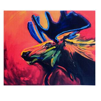 Deep Shades Stag Canvas Painting 1