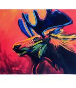 Deep Shades Stag Canvas Painting