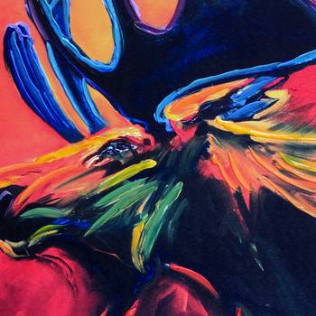 Deep Shades Stag Canvas Painting 2