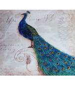 Shinny Bue Shade Peacock Canvas Painting