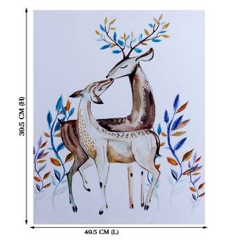 Shinny Bue Shade Peacock Canvas Painting 4