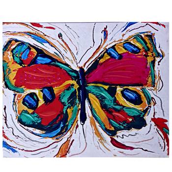 Color Splash Butterfly Canvas Painting 1