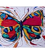 Color Splash Butterfly Canvas Painting