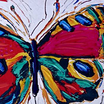 Color Splash Butterfly Canvas Painting 2