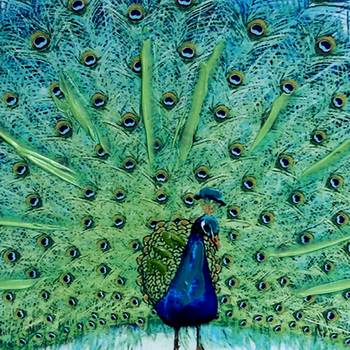 Dancing Peacock Canvas Painting 2
