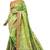 Parrot green woven silk saree with blouse