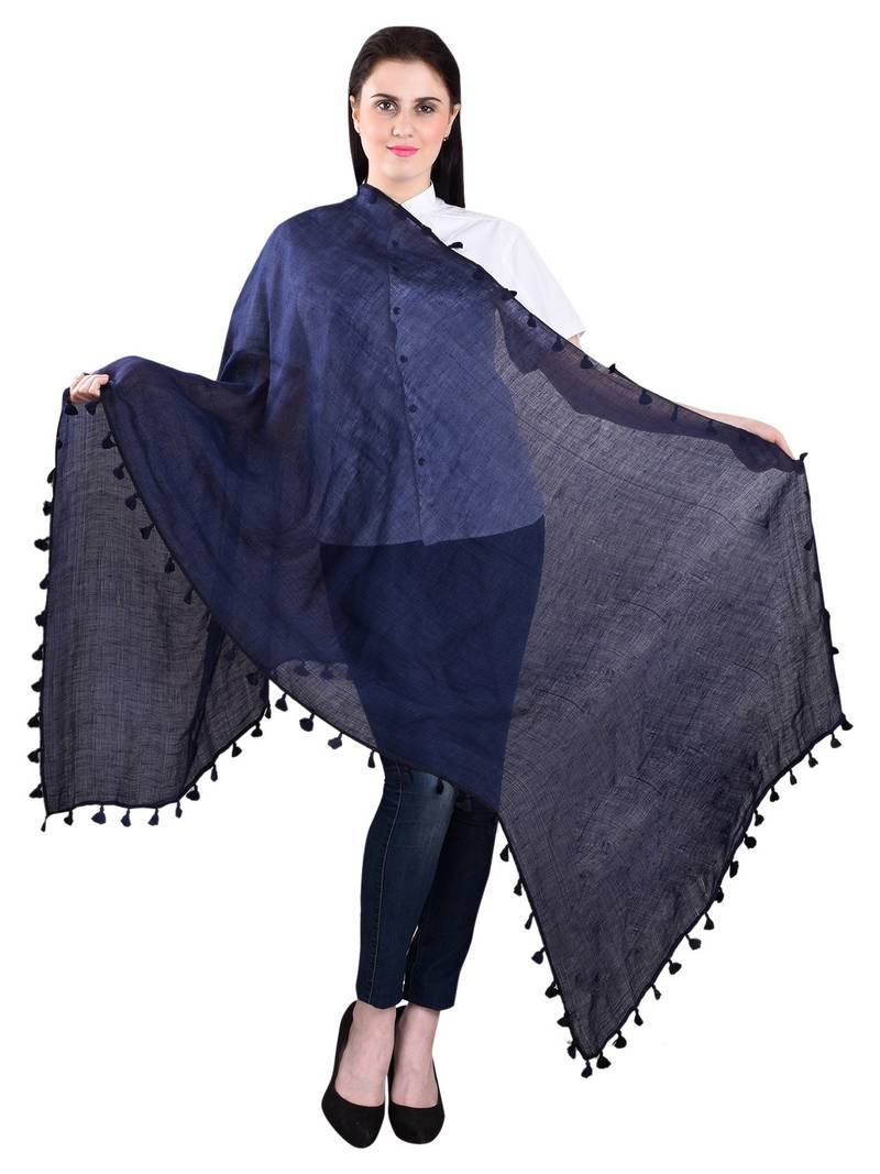 Handloom Hand Woven Women's Linen Stole, Scarf