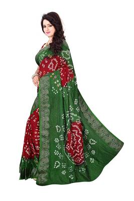 Multicolor hand woven art silk saree with blouse 2