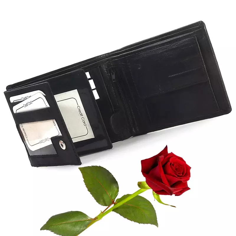 Designer Genuine Leather Men Wallet Valentine Gift