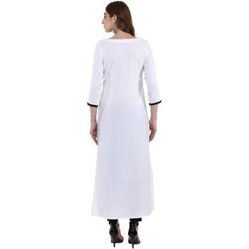 white plain crepe  kurti 3