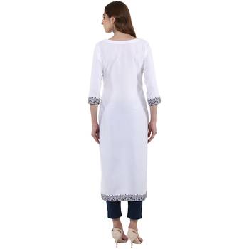 white printed crepe  kurti 3