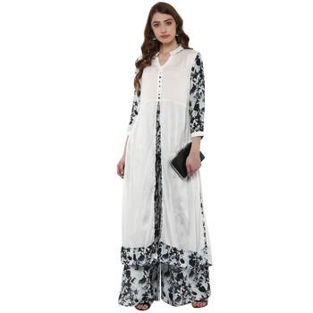 white plain rayon  kurti 2