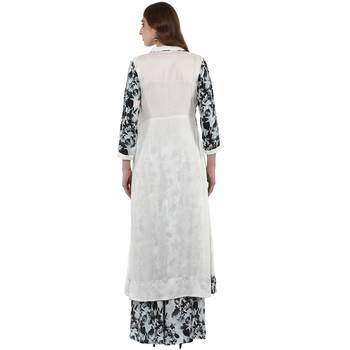 white plain rayon  kurti 3