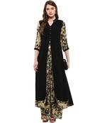 black plain rayon  kurti