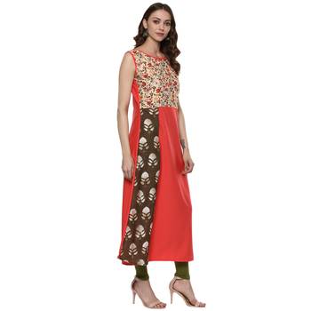 multicolor printed crepe  kurti 5