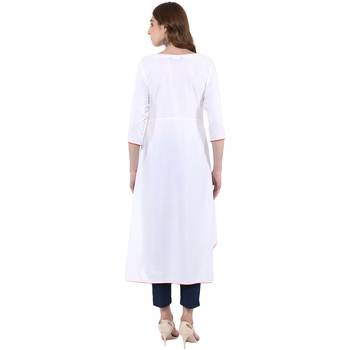 white printed crepe  kurti 3