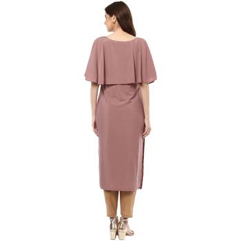 wine printed crepe  kurti 3