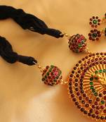 Beautiful Handmade Kemp Balls Peacock Pendant Necklace Set 