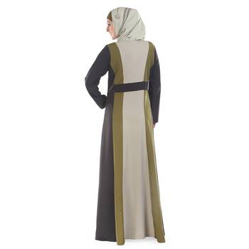 Grey Crepe Islamic Look Arabian Style Daily Wear For Women Long Abaya 3