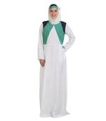 White Crepe Islamic Look Arabian Style Daily Wear For Women Long Abaya