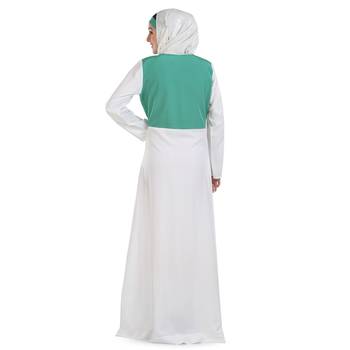 White Crepe Islamic Look Arabian Style Daily Wear For Women Long Abaya 3