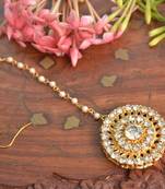Designer Wedding Bridal Pearl Kundan Diamond Maang Tikka