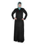 Black Crepe Islamic Look Arabian Style Daily Wear For Women Long Abaya