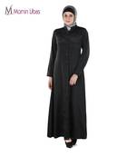 Black Crepe Islamic Look Arabian Style Daily Wear For Women Long Abaya