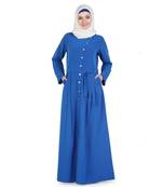 Blue Kashibo Islamic Look Arabian Style Daily Wear For Women Long Abaya