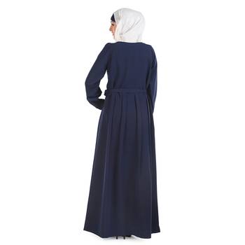 Blue Kashibo Islamic Look Arabian Style Daily Wear For Women Long Abaya 3