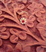 9 Diamond Designer Floral Nose Pin