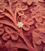 9 Diamond Designer Floral Nose Pin