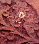 9 Diamond Designer Floral Nose Pin