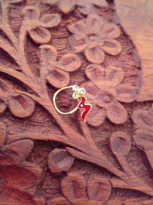 3 Diamond Designer Floral Nose Pin 1